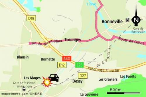Saint-Pierre-en-Faucigny : un blessé grave dans une sortie de route Saint-Pierre-en-Faucigny : un blessé grave dans une sortie de route