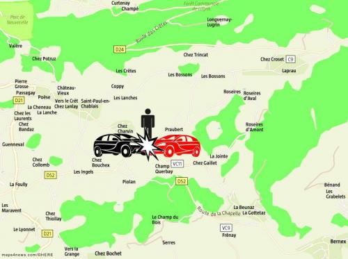 Accident de la route à Saint-Paul-en-Chablais: un adolescent grièvement blessé Accident de la route à Saint-Paul-en-Chablais: un adolescent grièvement blessé