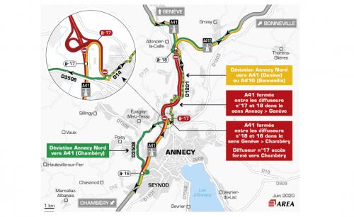 Haute-Savoie: l’autoroute A41 Nord ferme dans la nuit du 2 au 3 juillet