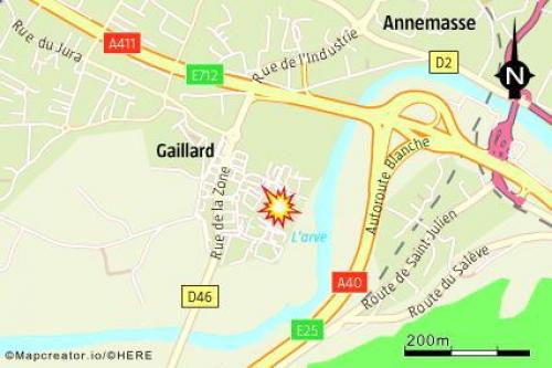 Gaillard : 3 blessés dans un accident de la route