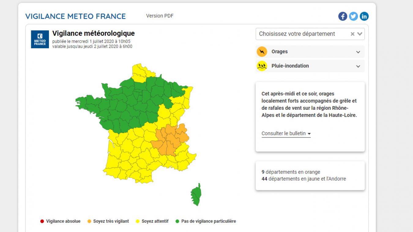 Meteo Les Deux Savoie Et L Ain Places En Vigilance Orange Aux Orages Le Messager