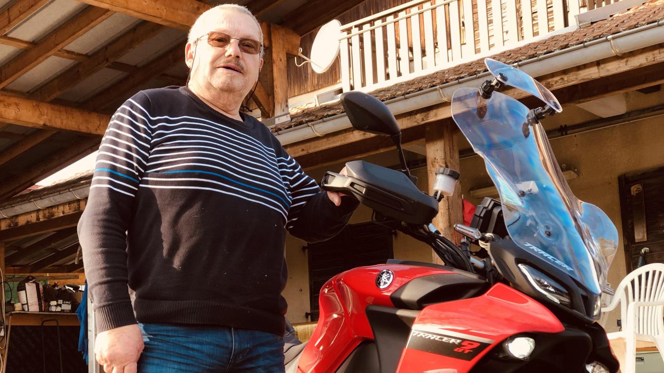 Aujourd’hui installé à Sciez, René Guili a troqué sa bécane de course pour une moto de tourisme!