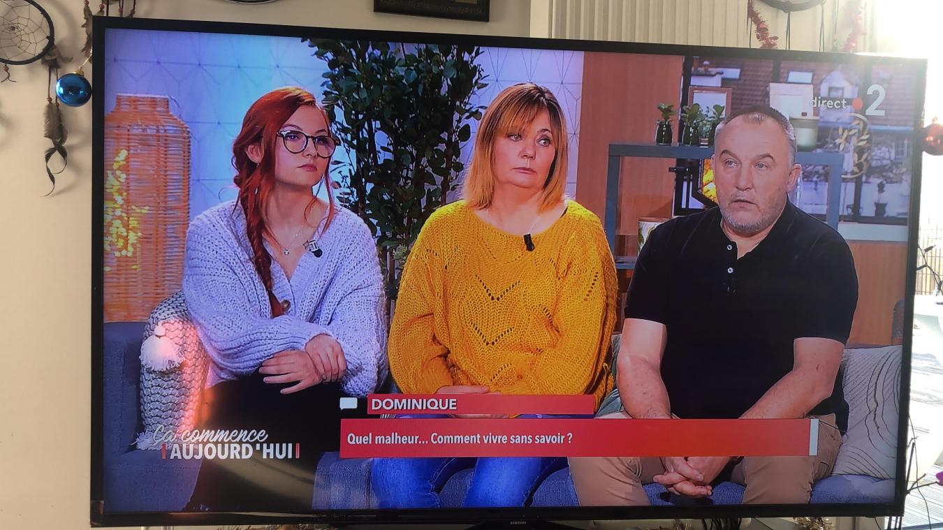 La famille Goudard, Lucie, Sarah et Pascal. Capture d’écran de l’émission de France 2.