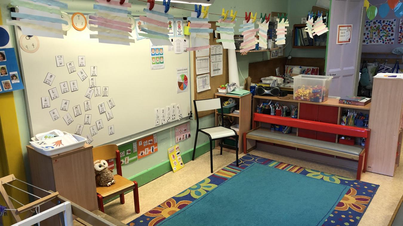 Une salle de classe, au sein de la maternelle de l’école Marius-Pinard.