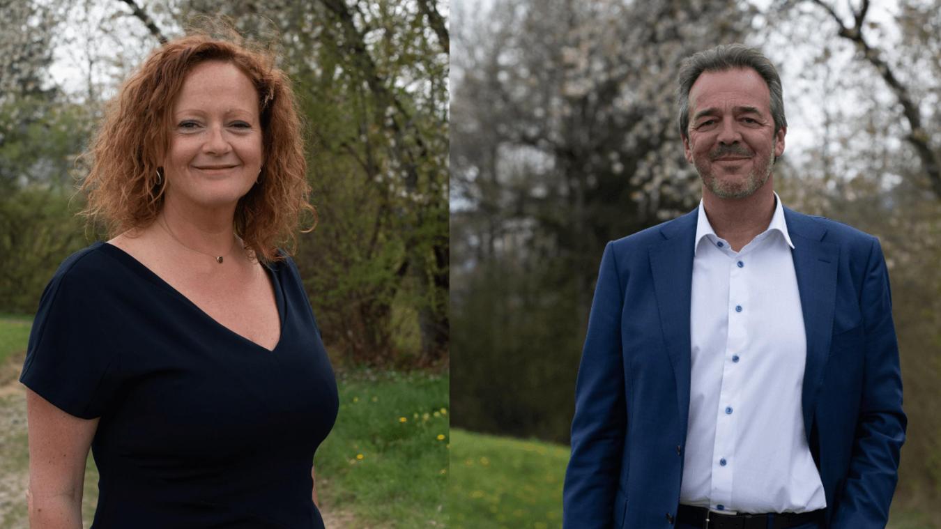 Anne-Cécile Violland et Christophe Songeon ont annoncé leur candidature jeudi 5 mai.