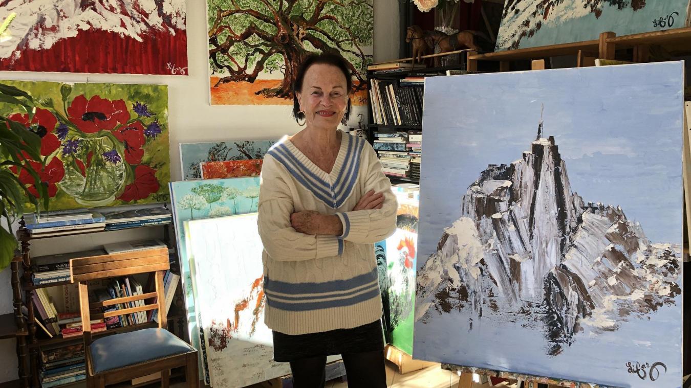 Lifaz s’adonne tous les jours à la peinture avec une passion toute paticulière pour le mont Blanc.
