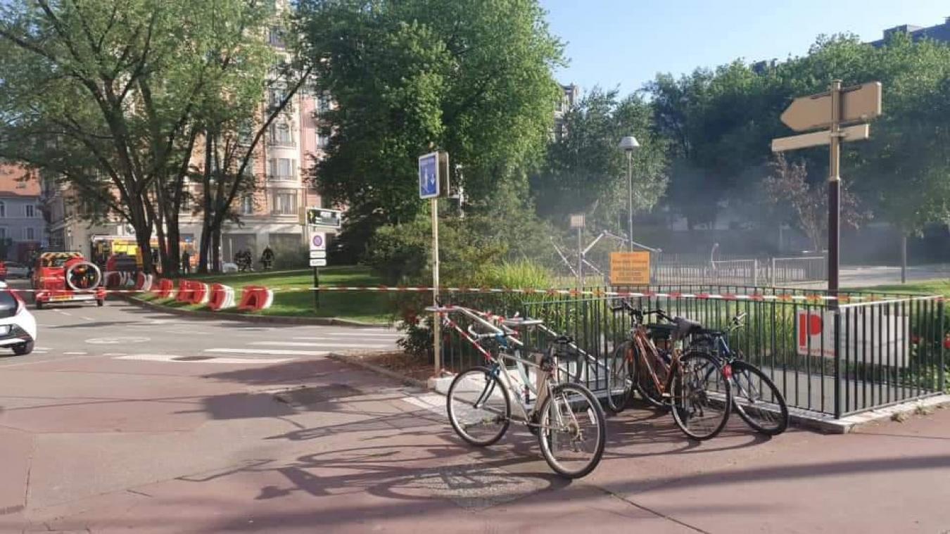 L’incendie de le parking de La Poste avait entraîné un dégagement de fumée vendredi 3 juin 2022.