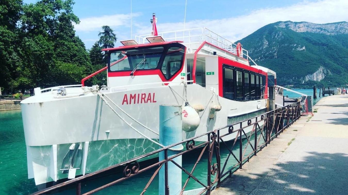 L’Amiral est le premier bateau hybride de transport de personnes sur le lac d’Annecy.