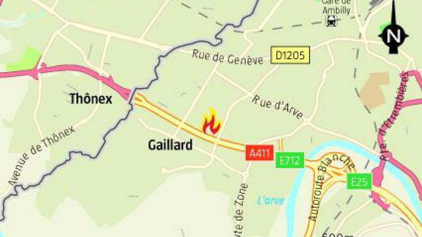 Mardi 19 juillet, un pavillon est la proie des flammes à Gaillard, rue du 18 Août