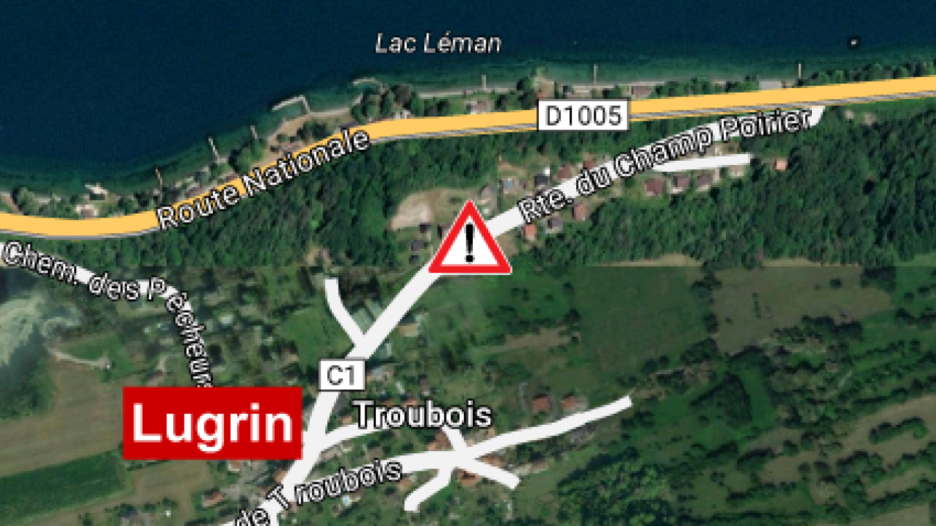 L’accident a eu lieu sur la route du Champ-Poirier vers 19h45.