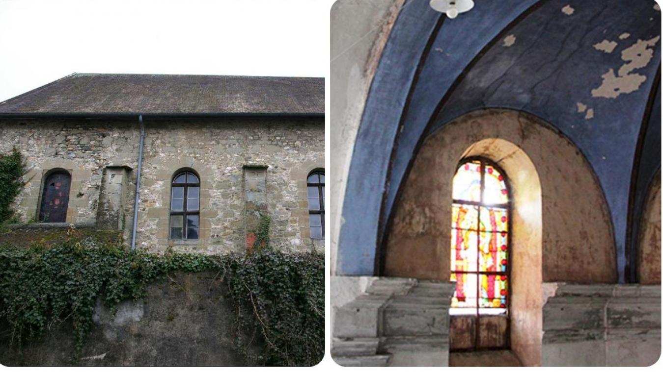 La chapelle aujourd'hui, malgré son état, possède encore son unique vitrail.