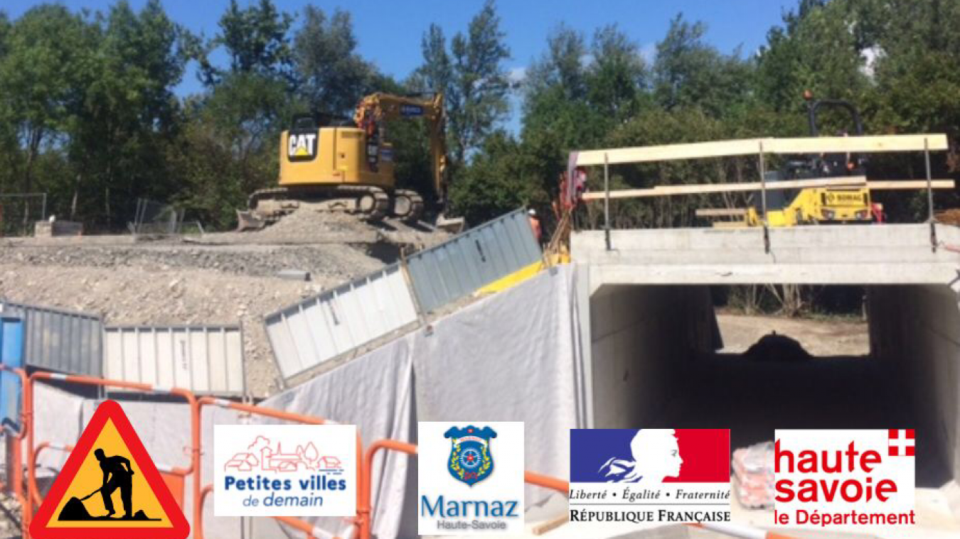 La réouverture de la route Blanche qui traverse Marnaz est repoussée au lundi 19 septembre.