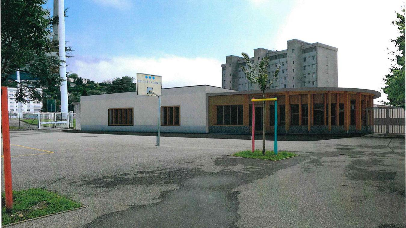 Le nouveau restaurant scolaire sera accolé au bâtiment de la maternelle, prévu pour 2023.