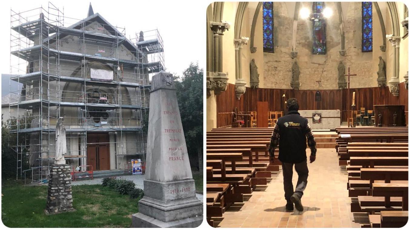 L’église de Saint Tremblay bénéfice d’importants travaux de rénovation depuis le printemps dernier. Un projet soutenu par ses habitants.