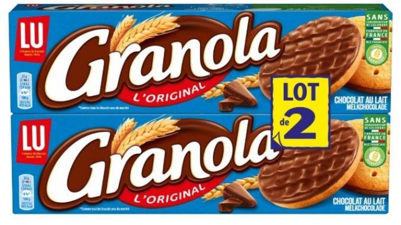 Des lots de biscuits Granola rappelés par son fabricant pour cause de présence potentielle de fines particules métalliques.