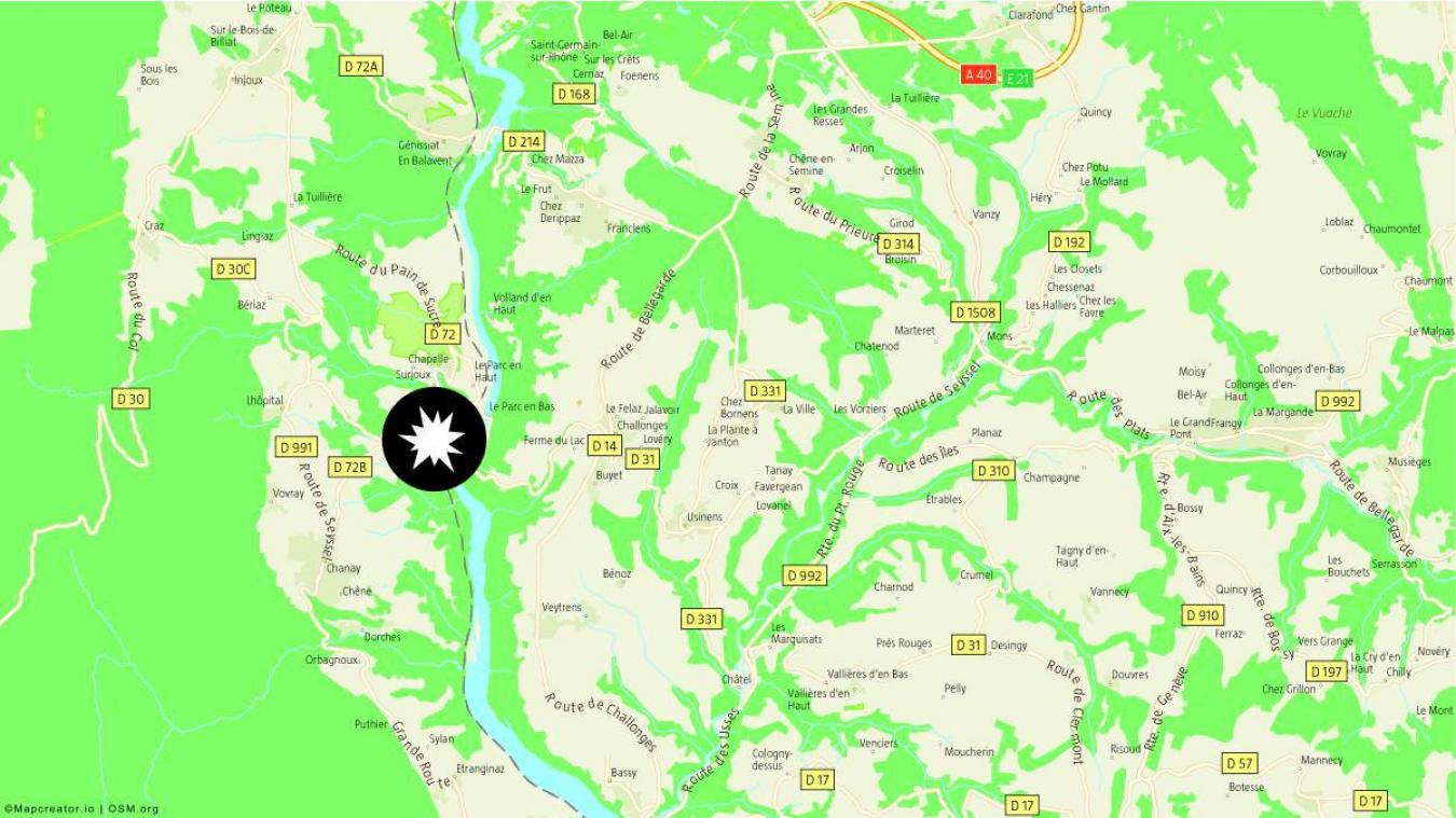 L’épicentre du séisme se serait situé à quelques kilomètres à l’ouest de Frangy, dans l’Ain.