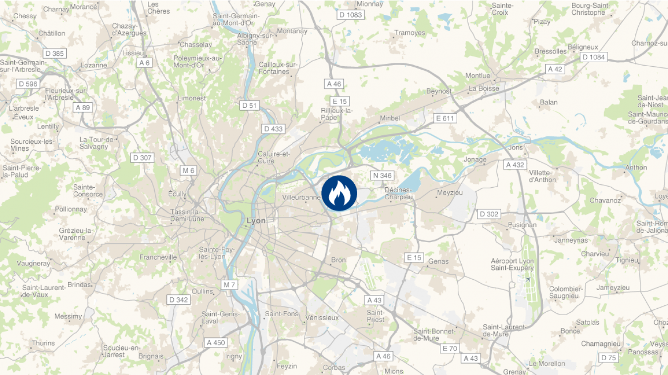 Un incendie s’est déclaré dans la nuit du jeudi 15 au vendredi 16 décembre, à Vaulx-en-Velin dans la banlieue de Lyon (Rhône).