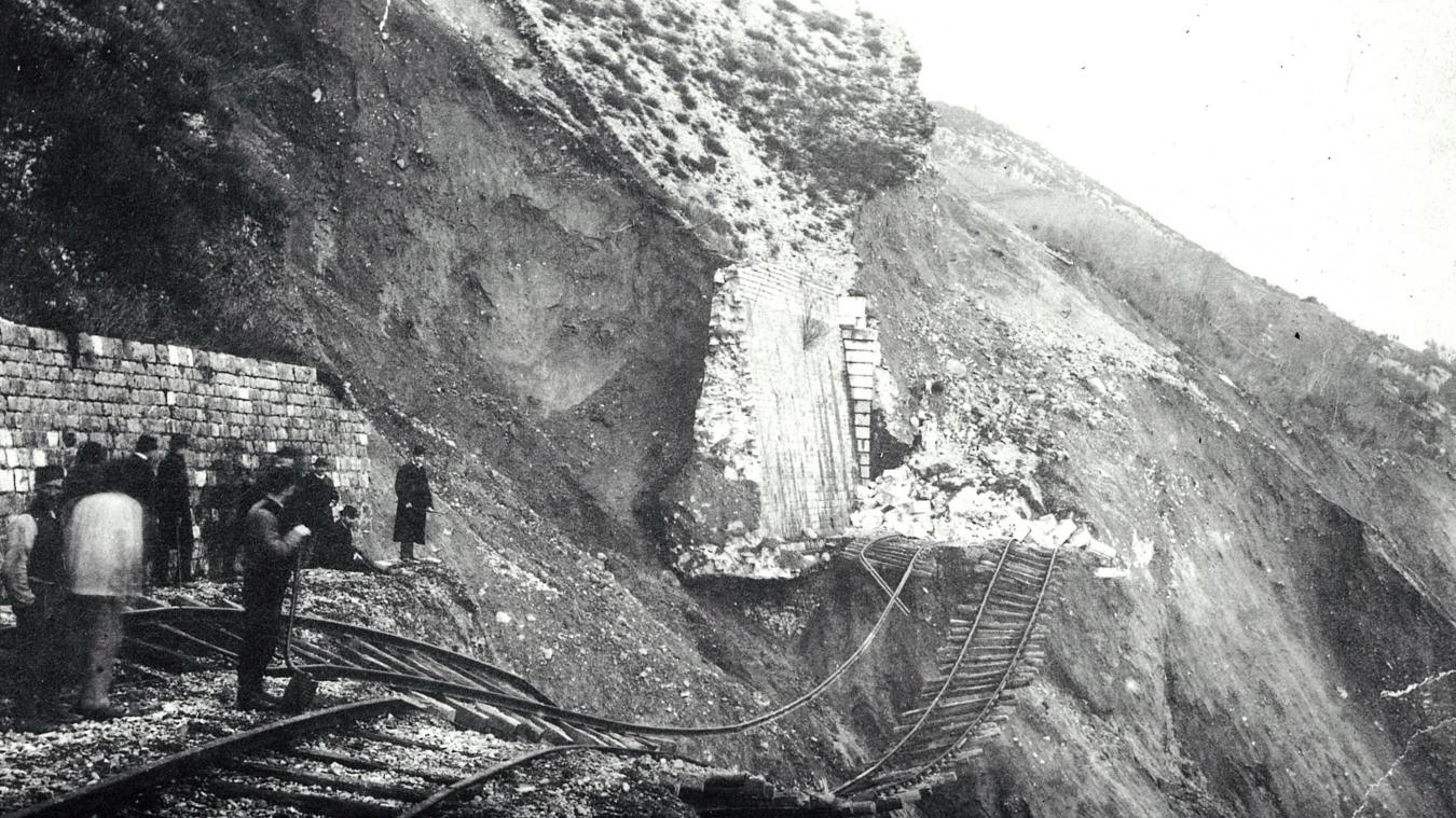 Vue de l’éboulement de 1883. © Centre d’iconographie de la ville de Genève