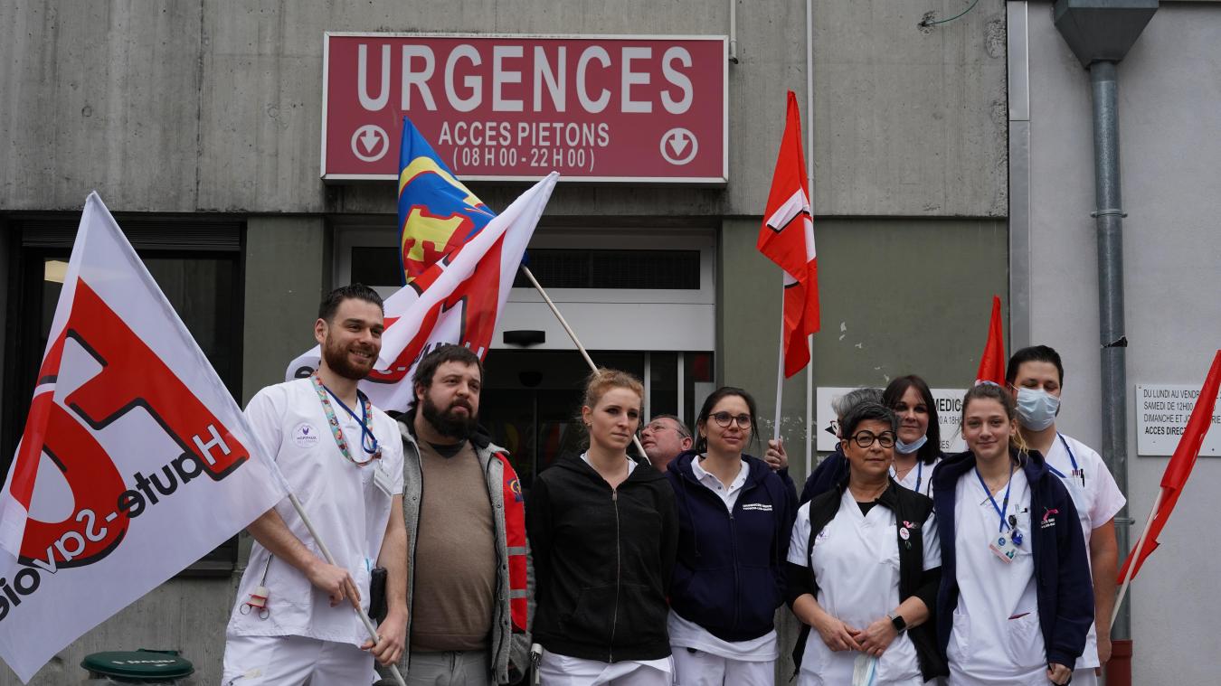 Une grève reconductible est suivie par la cinquantaine d’infirmiers et aides-soignants des urgences de l’hôpital de Thonon.