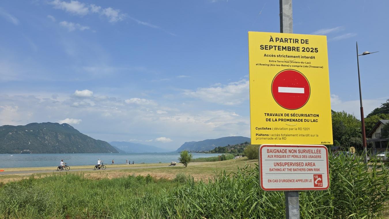 Les travaux ont commencé sur la promenade du lac à Aix-les-Bains