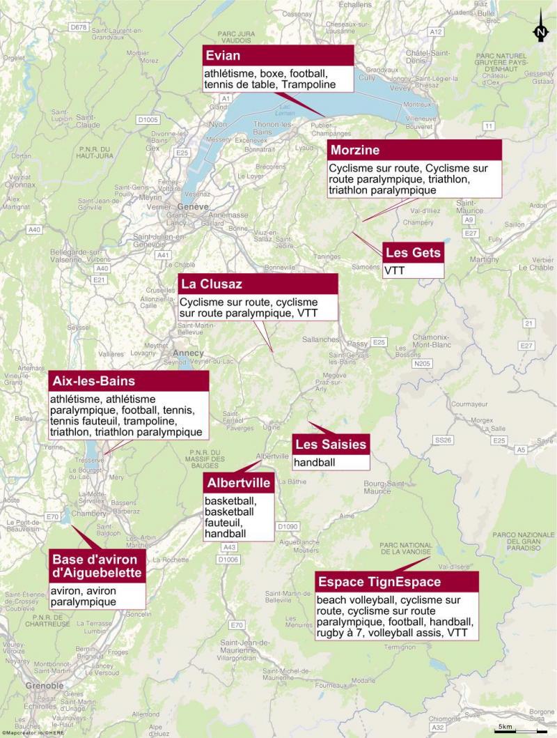 Carte Jeux Olympiques 24 Neuf Sites Retenus Dans Les Pays De Savoie Pour Etre Centre D Entrainement Le Messager