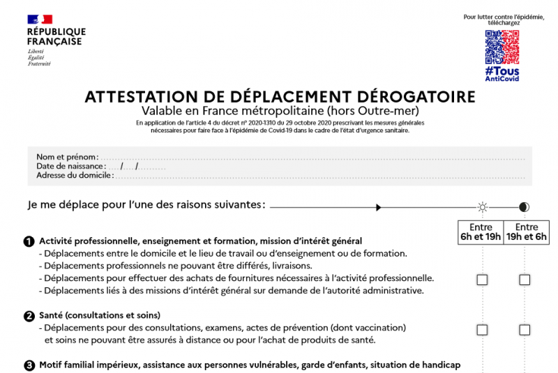 Confinement et couvre-feu : téléchargez la nouvelle ...