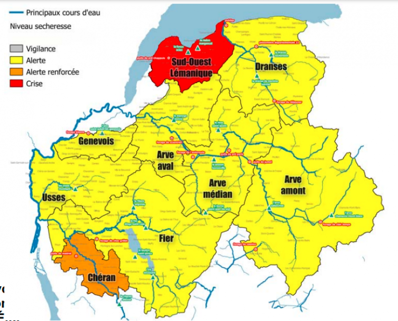 Le secteur du ‘‘sud-ouest lémanique’’ est le seul de la Haute-Savoie à rester au niveau ‘‘crise’’.