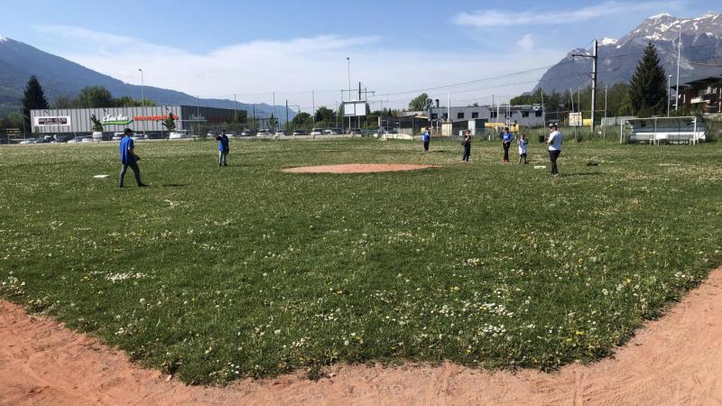 Le terrain de base-ball des Vikings, situé par du Sauvay.