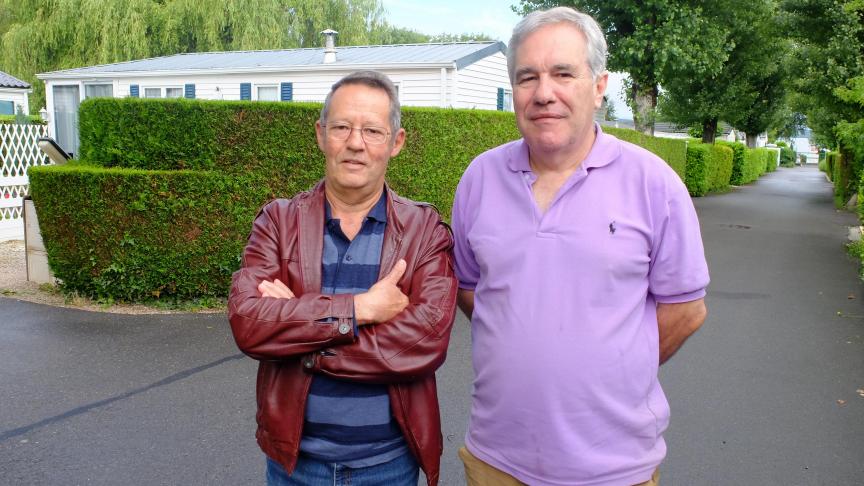Bernard Huvenne (à gauche) et Michel Requet ont décidé de se lancer dans la campagne des municipales à Sciez.