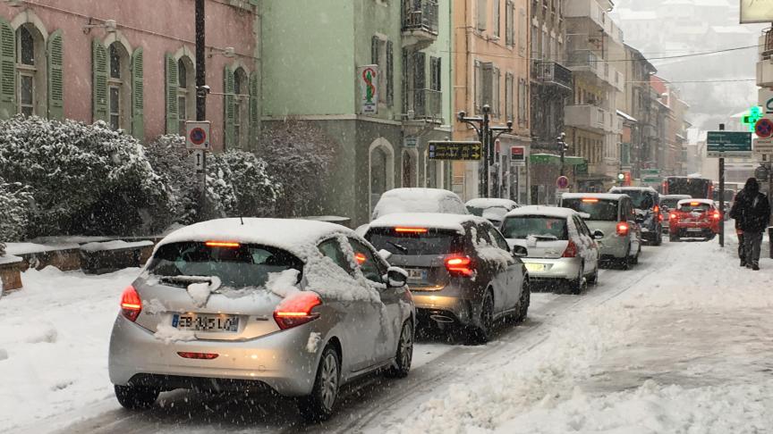 En mars 2018, la neige était fortement tombée dans le pays bellegardien et le Pays de Gex.