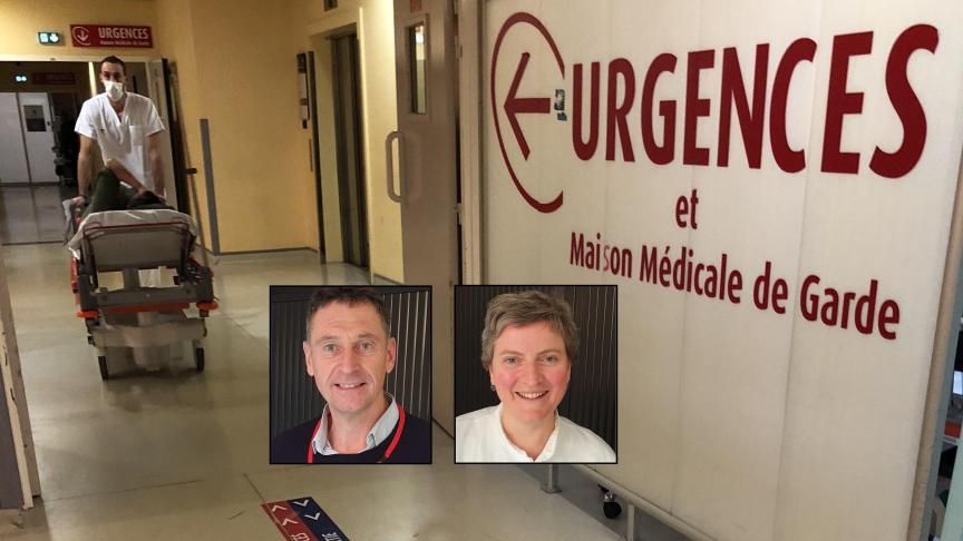 Le nombre de prises en charge est « en très net recul » aux urgences du Change, comme le constatent les médecins Thierry Roupioz et Elisabeth Saligari.