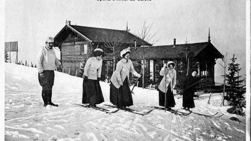 Vieux Sticker De Ski Le Salève Téléphérique - Autocollant Vintage Sport D'hiver France