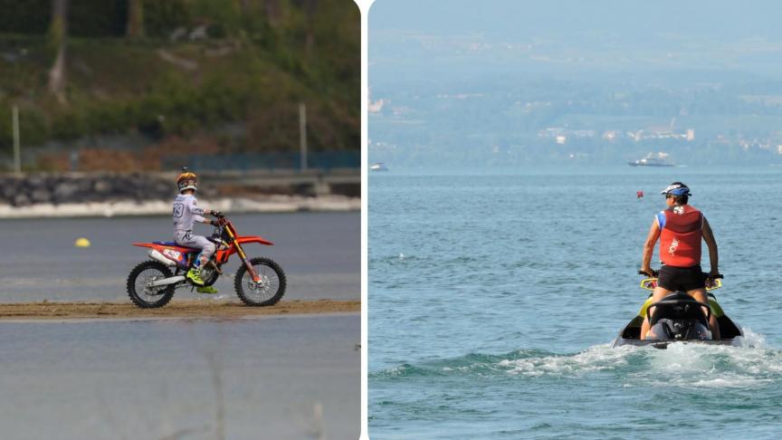 La pratique du moto-cross est prohibée sur le rivage. Il en est de même pour le jet-ski sur le lac.