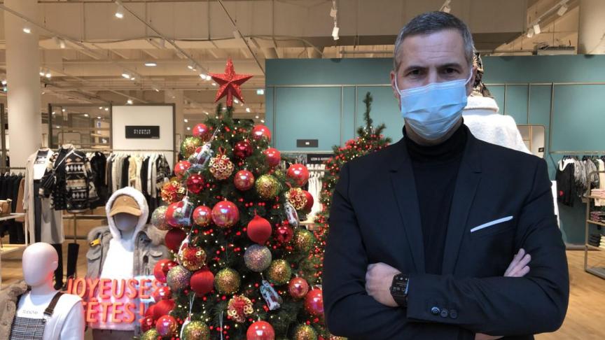 Le directeur des Galeries Lafayette d’Annecy, Frédéric Heulin.