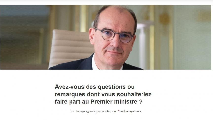 Un espace sur le site du gouvernement est réservé aux questions que vous souhaitez poser au premier ministre. Des questions oui, mais pas des menaces demort...