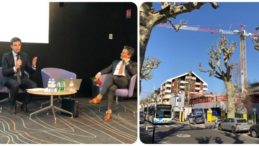 Vincent Davy et Jean-Luc D’Aura, de la Fédération des promoteurs immobiliers, demandent à la Ville d’Annecy de passer la seconde en matière d’autorisations d’urbanisme.
