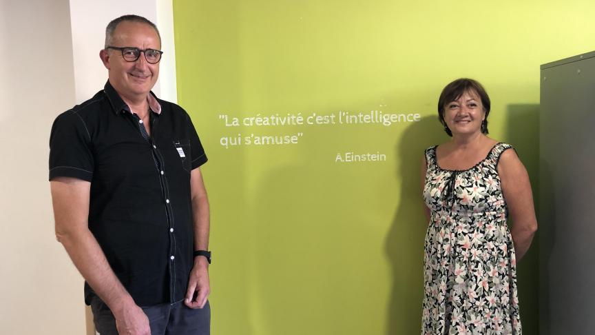 Pascal Ducrettet et Lucie Espana, deux des cinq membres de la liste  Construisons Ensemble Thyez , membres de l’opposition.