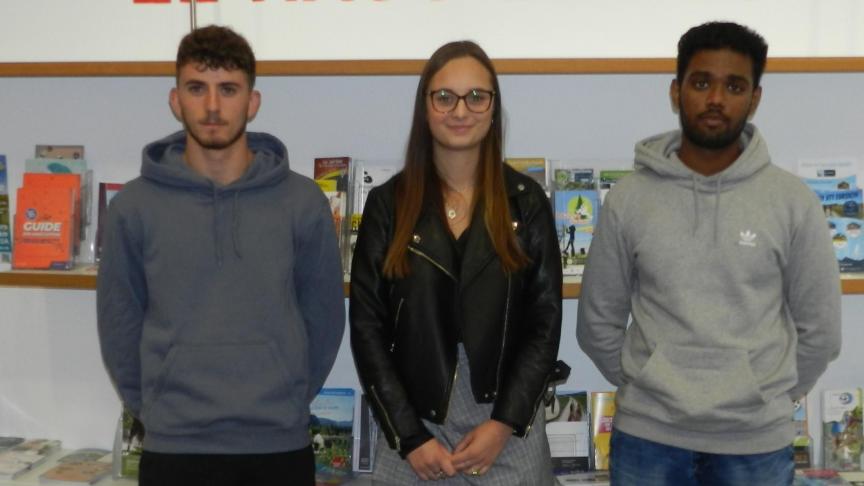 L’office de tourisme accueille trois jeunes en alternance.