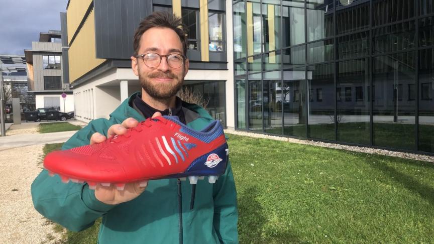 Robin Lamy a déjà développé deux modèles de chaussures pour les joueurs d’ultimate frisbee.