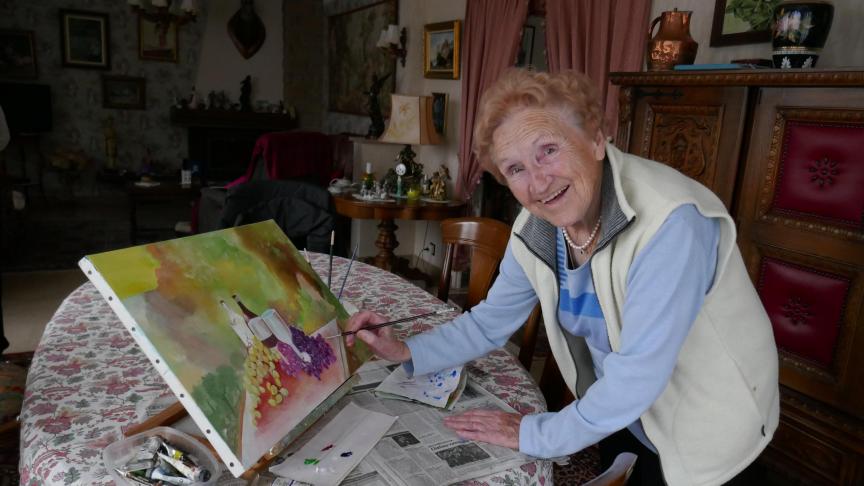 Après le décès de son mari en 1988, Andrée Daillet s’est mise avec talent à le peinture.