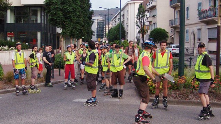 La rando de Roll’n’cy se déroulait dans les rues d’Annecy le vendredi soir.