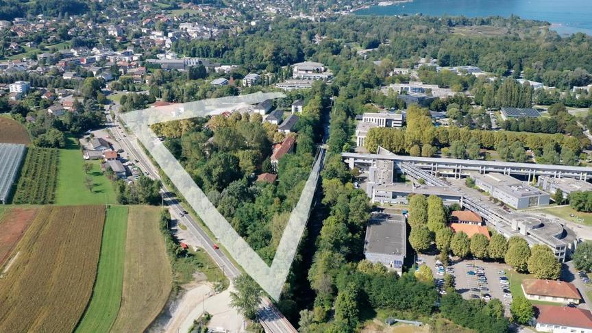Au Bourget-du-Lac, le projet du Triangle Sud accueillera 200 logements d’ici 2025.