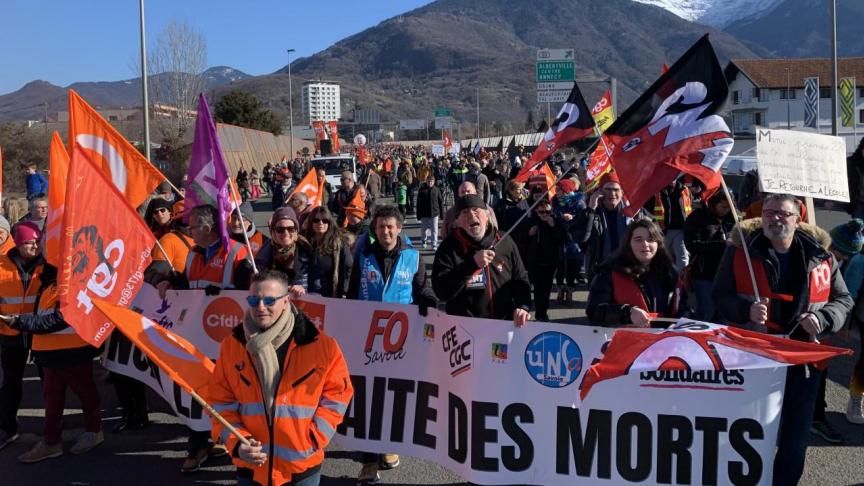 Plusieurs défilés et rassemblements sont organisés jeudi 23 mars en Pays de Savoie et dans l’Ain.