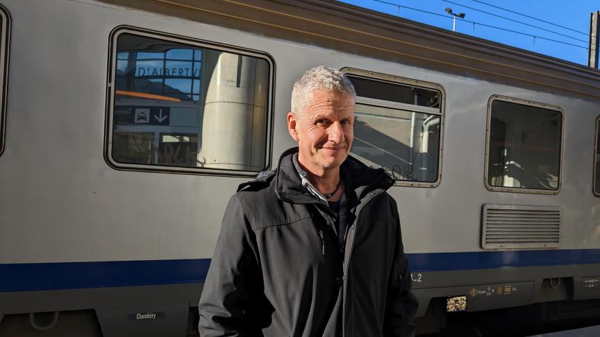 Stéphane Ory prend le train tous les jours en gare d’Albertville jusqu’à Chambéry puisqu’il travaille à Cognin.