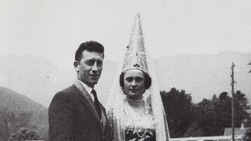 Le Roi et la Reine de l'Oiseau de Gex en 1956.