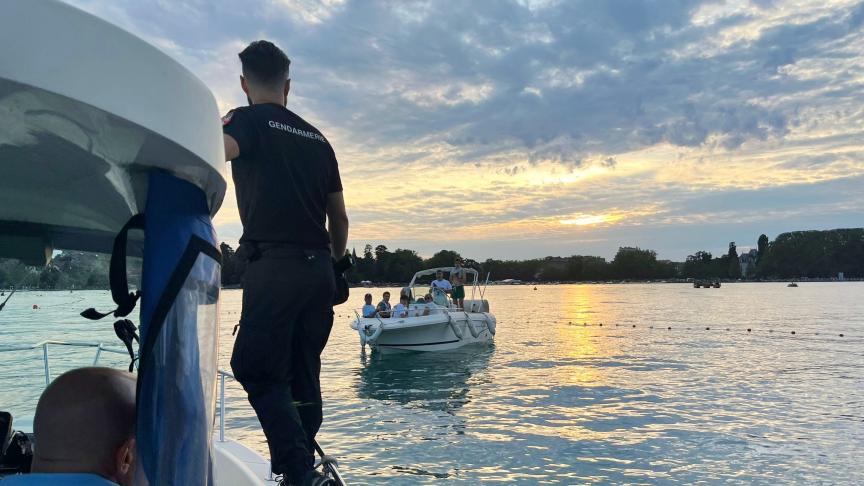 Le sauvetage sur le lac d’Annecy a eu lundi 19 août 2024.