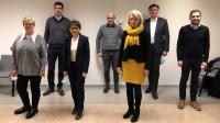 De gauche à droite, Isabelle Dijeau, Bruno Basso, Joëlle Derippe-Perradin, Bilel Bouchetibat, Christiane Laydevant, Philippe Chamosset et Anthony Granger.