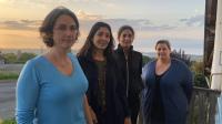 Elodie Mione, Shabanna Ferga, Rkia Teppe et Christine Cappigny s’inquiètent des trajets de leurs enfants scolarisés à Evian et Thonon.