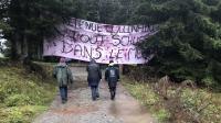 Les militants occupaient une partie du bois de la Colombière.