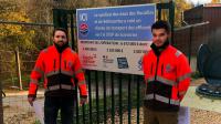 A gauche, Jonathan Ros, responsable au SRB. Le poste de refoulement d’Habère-Poche est situé en tête du réseau de la vallée Verte.